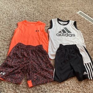 Boys Under Armour and Adidas Tank Outfits